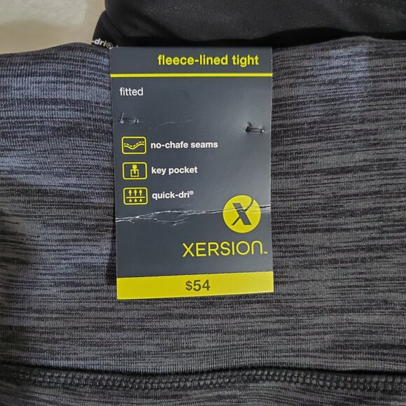 Xersion Fleece Lined Leggings Side Pockets Tights Women's Large NWT - Picture 2 of 9